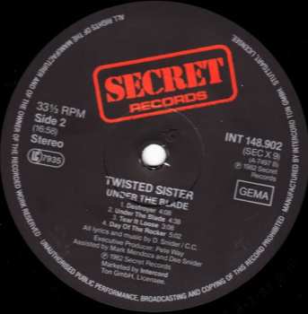 LP Twisted Sister: Under The Blade