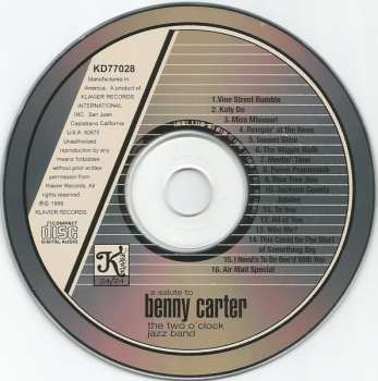 CD University Of North Texas Two O'Clock Lab Band: A Salute To Benny Carter