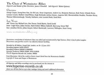 CD The Choir Of Westminster Abbey: Missa Euge Bone - Peccavimus - Western Wynde Mass