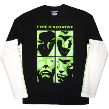 Merch Type O Negative: Layered Long Sleeve Póló Faces