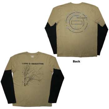 Merch Type O Negative: Type O Negative Unisex Layered Long Sleeve T-shirt: Tree (black & Green) (back Print) (medium) M