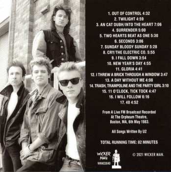 CD U2: Boston 1983 (The Classic Broadcast)