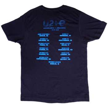 Merch U2: U2 Unisex T-shirt: Logo E+i 2018 Tour Dates (back Print/ex-tour) (small) S