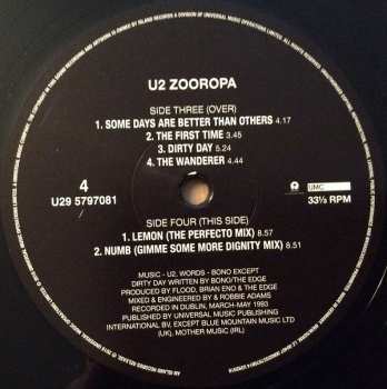 2LP U2: Zooropa