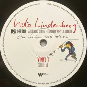 3LP Udo Lindenberg: Mtv Unplugged - Live Aus Dem Hotel Atlantic (Atlantic Suite Limited Vinyl Edition)