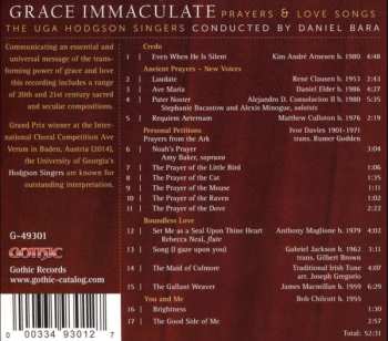 CD UGA Hodgson Singers: Grace Immaculate: Prayers And Love Songs