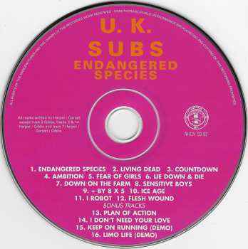 CD UK Subs: Endangered Species