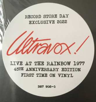 LP Ultravox: Live At The Rainbow 1977