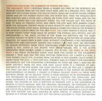 2CD Ulver: Themes From William Blake's The Marriage Of Heaven And Hell