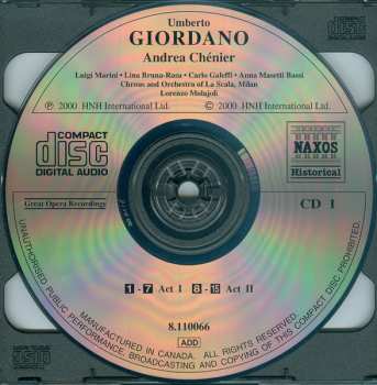 2CD Umberto Giordano: Andrea Chénier