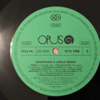 LP Jožka Černý: Unínčanka a Jožka Černý