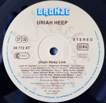 2LP Uriah Heep: Uriah Heep Live