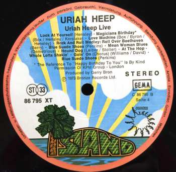 2LP Uriah Heep: Uriah Heep Live