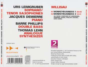 CD Urs Leimgruber / Jacques Demierre / Barre Phillips: Willisau