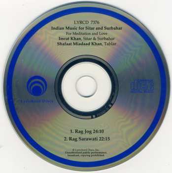 CD Shafaatullah Khan: Sitar And Surbahar (Indian Music For Meditation And Love)