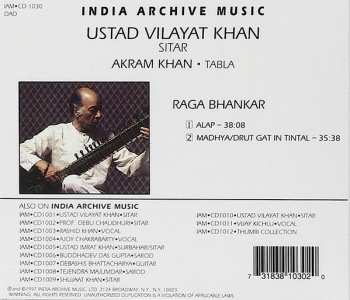 CD Vilayat Khan: Raga Bhankar