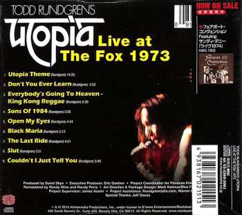 CD Utopia: Live At The Fox 1973