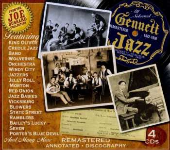 4CD/Dobozkészlet Various: Gennett Jazz 1922-1930
