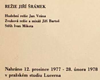 LP Václav Bárta: Muzikantská Pohádka Pro Tuze Pěknou Princeznu