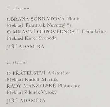 2LP/Dobozkészlet Václav Cibula: Antická Knihovna (Rada Moudrých - Výběr Z Rozhlasového Cyklu) (2x10" + BOX + BOOKLET) RYCHLOST 16!!!