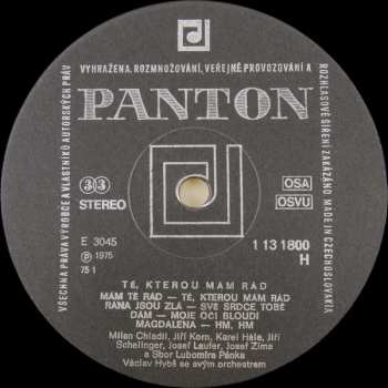 LP Václav Hybš Orchestra: Té, Kterou Mám Rád