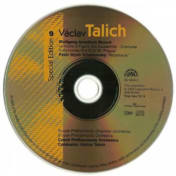 CD The Czech Philharmonic Orchestra: Le Nozze Di Figaro, Overture / Die Zauberflöte, Overture / Symphonies K 319 & K 504 'Prague' / 'Mozartiana'