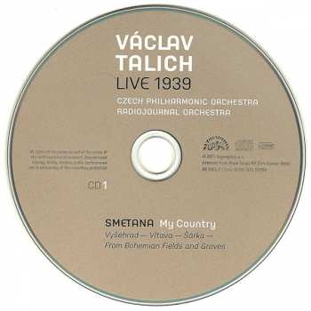 2CD Antonín Dvořák: Live 1939 - My Country, Slovanské Tance