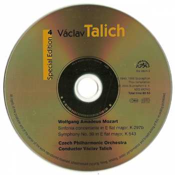 CD The Czech Philharmonic Orchestra: Sinfonia Concertante In E Flat K 297b / Symphony In E Flat K 543