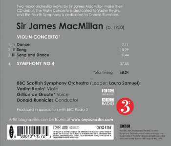 CD Vadim Repin: Violin Concerto • Symphony No. 4