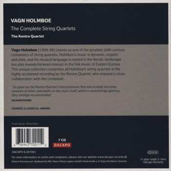 7CD/Dobozkészlet Vagn Holmboe: The Complete String Quartets