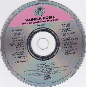 CD Vainica Doble: Todas Sus Grabaciones Para Ópalo