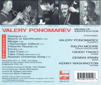 CD Valery Ponomarev: Means Of Identification