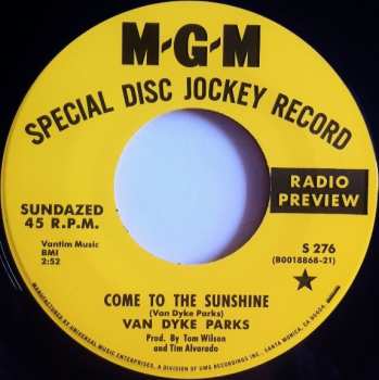 SP Van Dyke Parks: Come To The Sunshine / Farther Along LTD