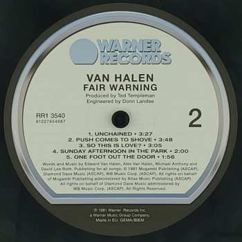 LP Van Halen: Fair Warning