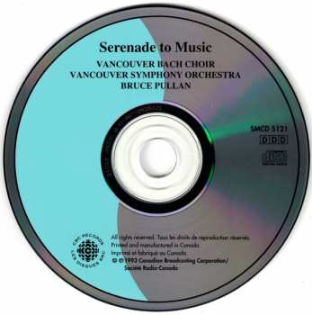 CD Vancouver Symphony Orchestra: Serenade To Music