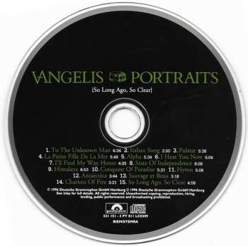 CD Vangelis: Portraits {So Long Ago, So Clear}