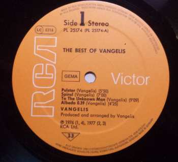 LP Vangelis: The Best Of Vangelis