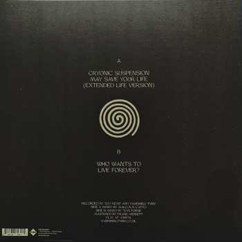 LP Vanishing Twin: Cryonic Suspension May Save Your Life (Extended Life Version) / Who Wants to Live Forever? LTD