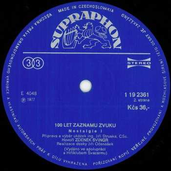 2LP/Dobozkészlet Various: 100 Let Záznamu Zvuku = 100 Years Of Recorded Sound 1877-1977