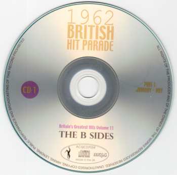 4CD Various: 1962 British Hit Parade Britain's Greatest Hits Volume 11 The B Sides Part 1 January - May