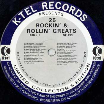 LP Various: 25 Rockin' & Rollin' Greats LTD