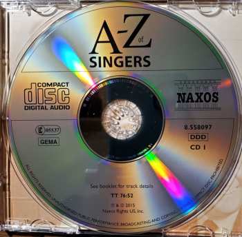 4CD/Dobozkészlet Various: A-Z of Singers by David Patmore