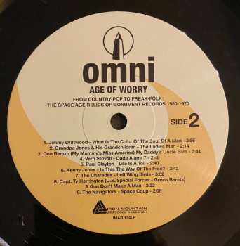 LP Various: Age Of Worry - From Country-Pop To Freak-Folk: The Space Age Relics Of Monument Records 1960-1970 DLX | LTD