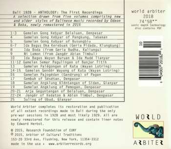 CD Various: Bali 1982 - Anthology: The First Recordings
