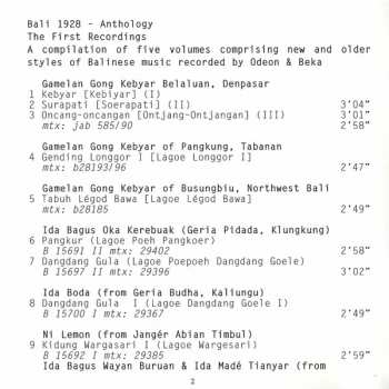 CD Various: Bali 1982 - Anthology: The First Recordings