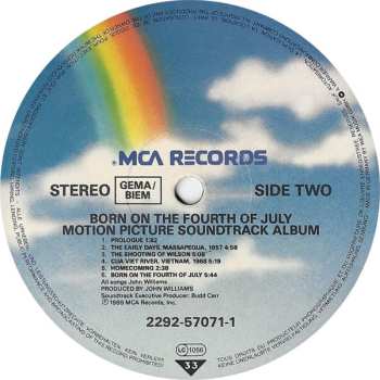 LP Various: Born On The Fourth Of July - Motion Picture Soundtrack Album