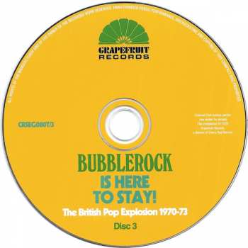 3CD Various: Bubblerock Is Here To Stay! (The British Pop Explosion 1970-73)