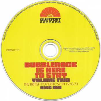 3CD/Dobozkészlet Various: Bubblerock Is Here To Stay Volume Two - The British Pop Explosion 1970-73