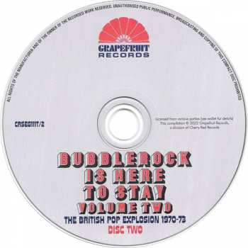 3CD/Dobozkészlet Various: Bubblerock Is Here To Stay Volume Two - The British Pop Explosion 1970-73