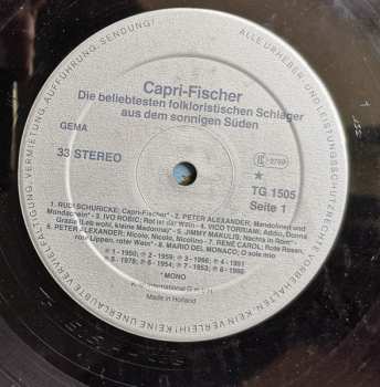 LP Various: Caprifischer (Die Beliebtesten Folkloristischen Schlager Aus Dem Sonnigen Süden)
